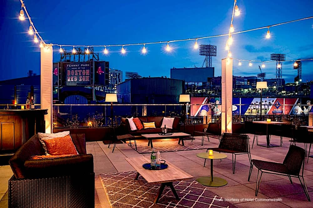 Hotel Commonwealth's romantic rooftop terrace