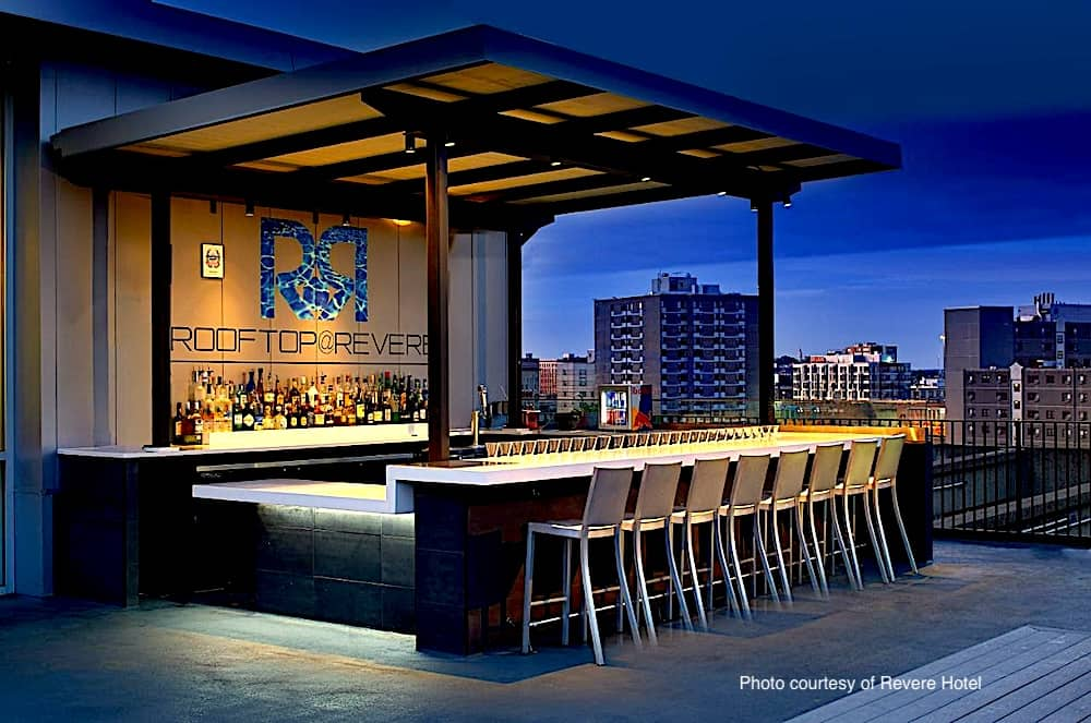 Rooftop bar at the Revere Hotel Boston 