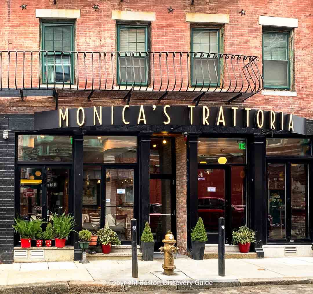 Monica's Trattoria in Boston's Italian North End neighborhood 