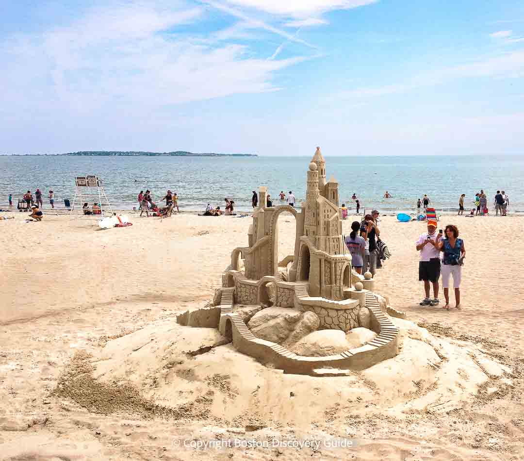 Revere Beach on a July weekday afternoon 