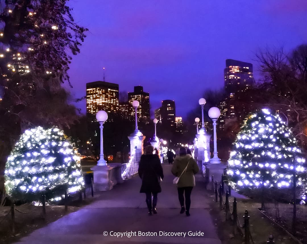 Ice skating on Frog Pond in Boston Common