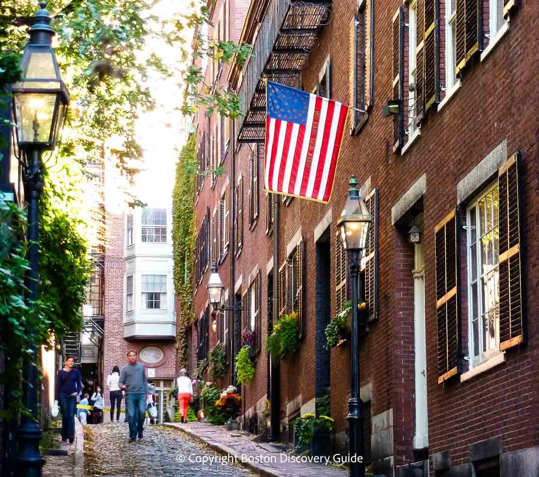 Acorn Street in Boston's Beacon Hill neighborhood