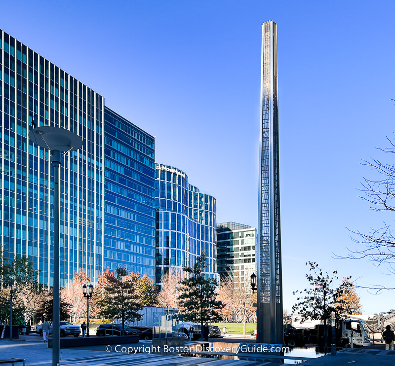 Fallen Heroes Memorial on the South Boston Waterfront overlooking the Harbor