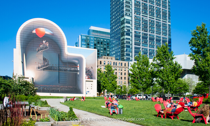 Near Dewey Square on the Rose Kennedy Greenway in Boston