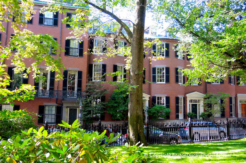 Beautiful houses in Beacon Hill, Boston, Massachusetts Stock Photo