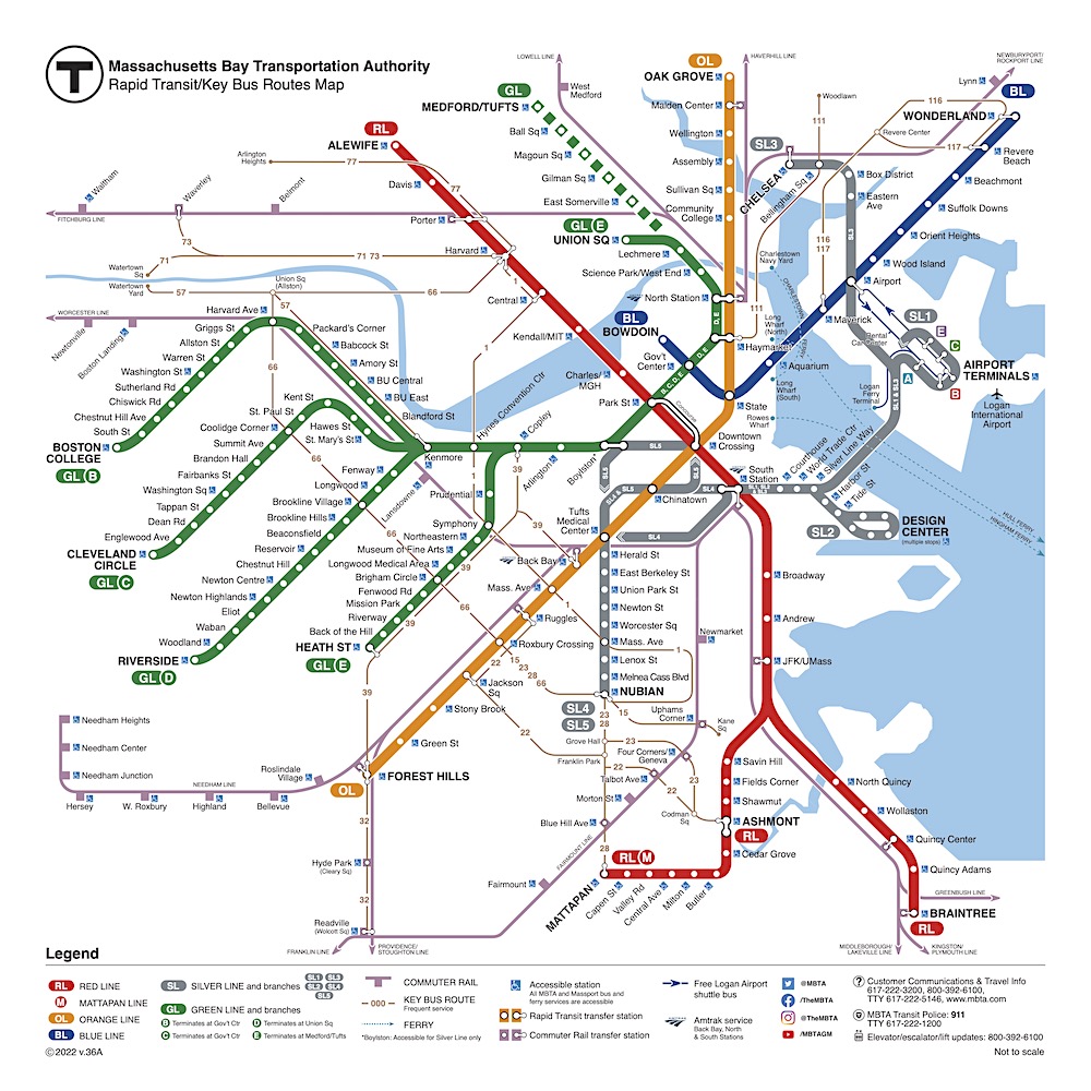 Boston Subway Map 2023