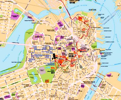 map of boston attractions Best Boston Map For Visitors Free Sightseeing Map Boston Discovery Guide map of boston attractions